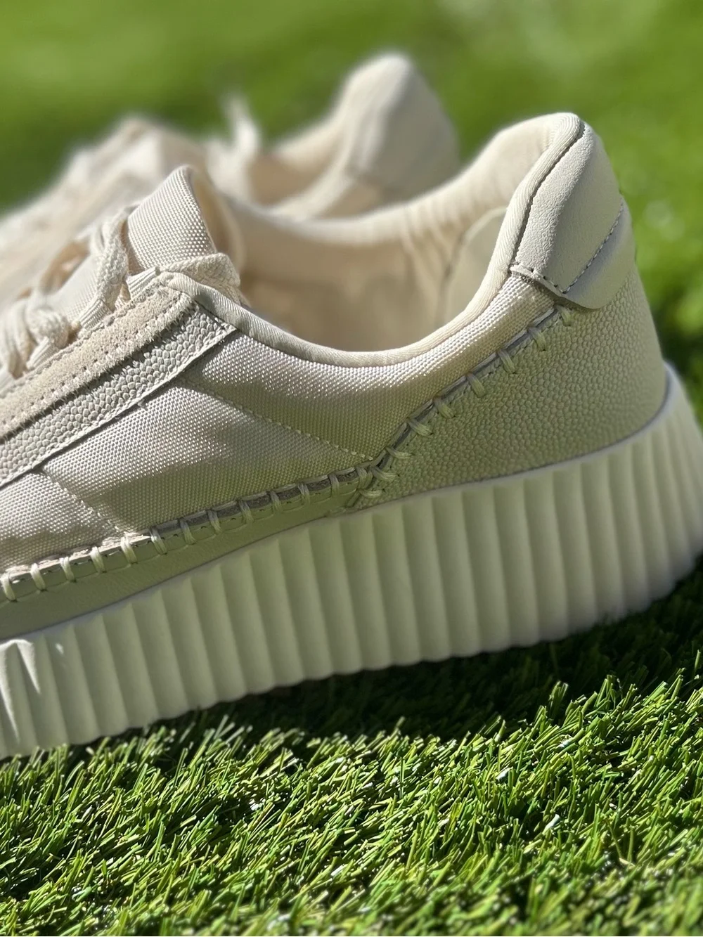 Dolce Vita Dolen Sneakers 👟🤍 – Women’s 9.5 – Ivory Nylon Platform – NEW